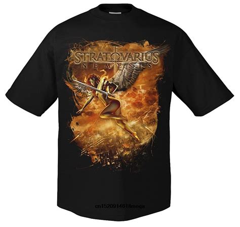 Gildan Funny T Shirts Stratovarius Nemesis Mens Cotton T Shirt Summer Digital Print Clothing In
