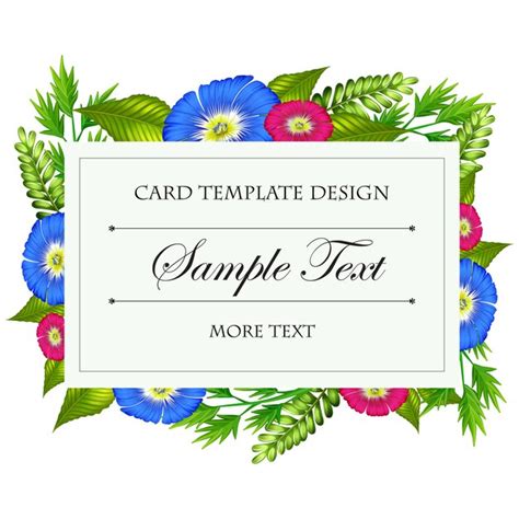 Free Vector Floral Card Template