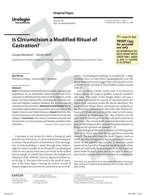 Pdf Is Circumcision A Modified Ritual Of Castration
