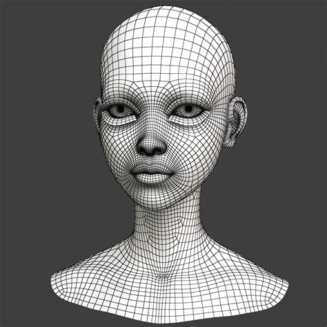 cartoon girl head with expressions 3d model 19 fbx obj max unknown free3d