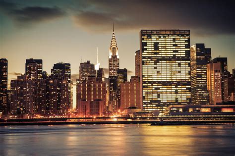 New York City Skyline Evening View Photograph By Vivienne Gucwa