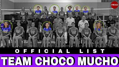 Team Choco Mucho Official Line Up Philippine Womens Volleyball Team