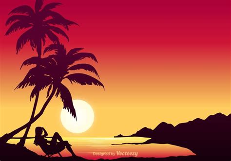 Hawaii Sunset Drawing