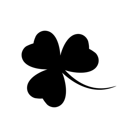 Shamrock Icon Silhouette Isolated On White Background 8155585 Vector