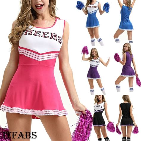 Women Japanese Schoolgirl Cosplay Uniform Girl Sexy Lingerie Gleeing Cheerleader Costume Set