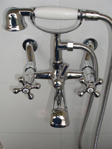 Wide Or Narrow Fit Victorian Style Bath Shower Mixer Tap Handheld Set