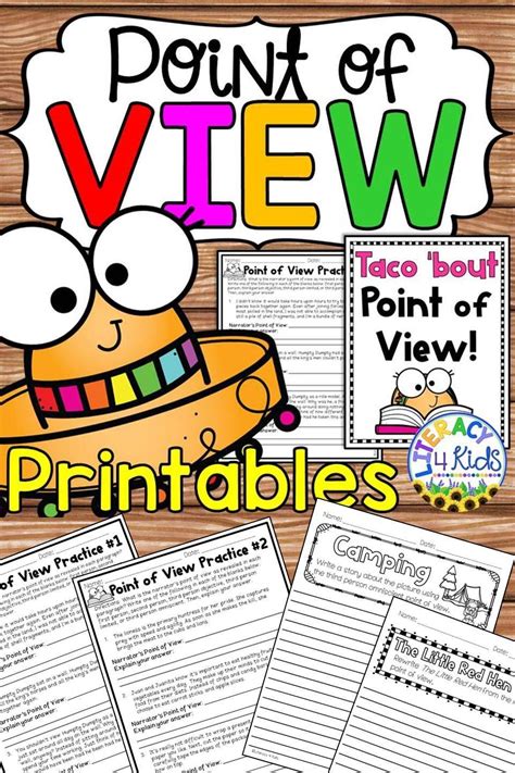 First Second And Third Person Point Of View Worksheets Easel