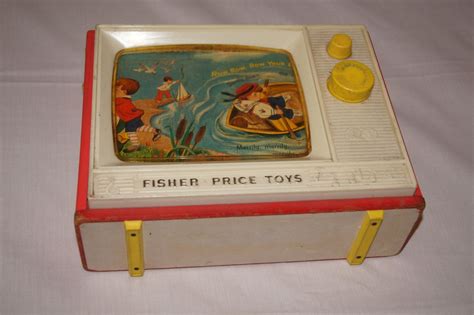 Vintage 1966 114 Two Tune Tv With London Bridge Fisher Price Toy By