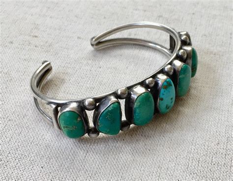 Old Pawn Turquoise Bracelet Cuff Vintage Native American Navajo
