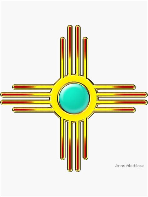 Zia Sun Symbol New Mexico Flag Sticker For Sale By Nitty Gritty