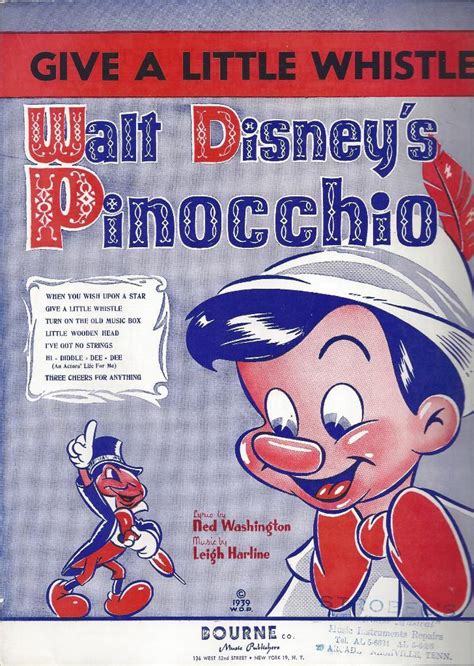 Give A Little Whistle From The Disney Film Pinocchio 1940 Leigh Harline