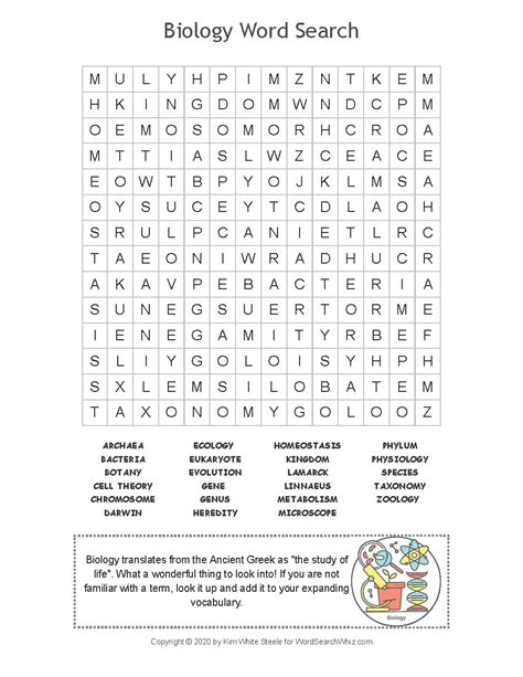 Biology Word Search Answers