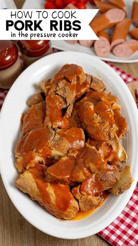 The pressure cooker is well known for tenderising meats and, as such, can be used to cook tantalising pork spare ribs in a delicious barbecue sauce. Pressure Cooker Pork Ribs Recipe - Scattered Thoughts of a ...