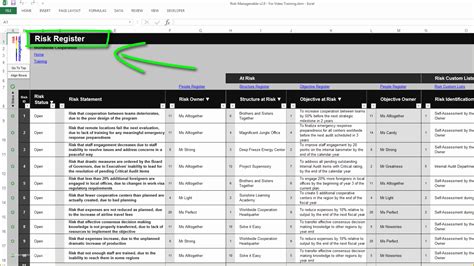 Free template download in excel or word. Risk Register Template Excel Free Download Of Excel Risk Heat Risk Map Business Risk Register ...