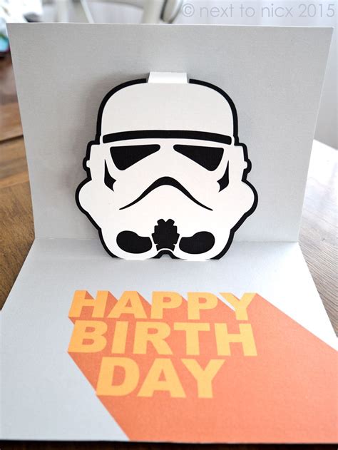 Stormtrooper Pop Up Card Cricut Birthday Cards Star Wars Cards