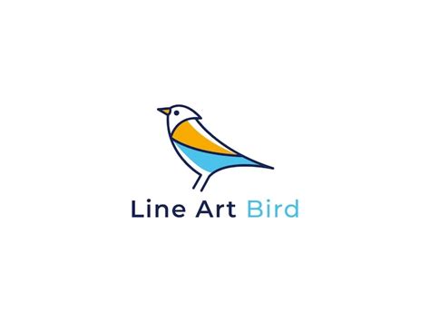 Premium Vector Vector Line Art Bird Logo Design