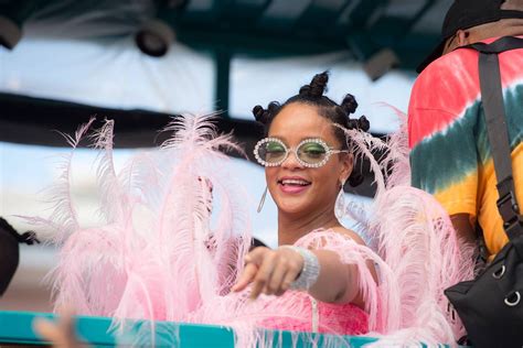 Rihanna Spotted In Massive Pink Feathers At Crop Over In Barbados Artofit