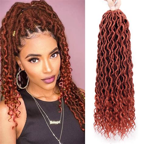 Buy Goddess Locs Crochet Hair 6 Packs 20 Inch Curly Faux Locs Crochet Hair For Black Women