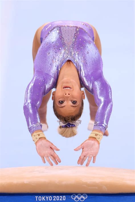 2021 Tokyo Us Womens Gymnastics Team Lavender Leotard Worn During Podium Training Us Womens