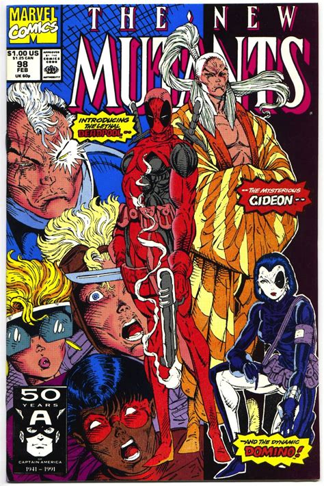 The New Mutants 98 1991 Cover Artist Rob Liefeld Deadpool