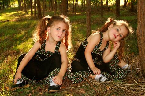 Cute Twin Sisters Outdoor Free Image Download