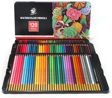 Tbc The Best Crafts Professional Watercolour Pencils Set 120 Colours