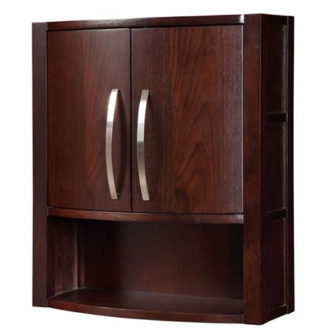 Check out our bathroom wall cabinet selection for the very best in unique or custom, handmade pieces from our shelving shops. DECOLAV Lola 22-in W x 26-in H x 9-in D Dark Walnut ...