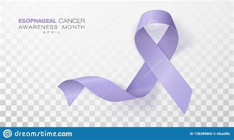 Esophageal Cancer Awareness Month Periwinkle Color Ribbon Isolated On