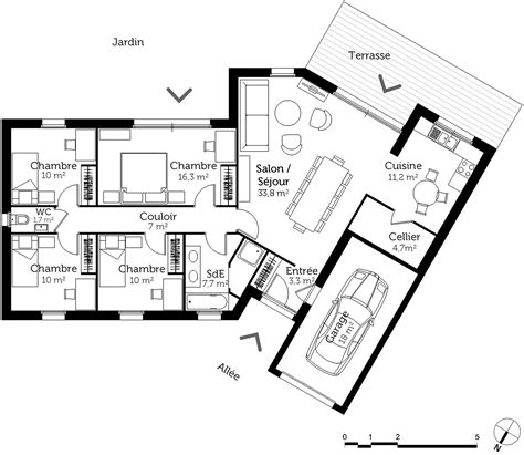 Unique Plan Maison Moderne Chambres Ravizh Com