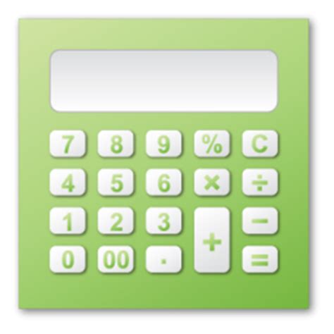 Facebook, speaker (don't include color names, only english). Calculator, green icon