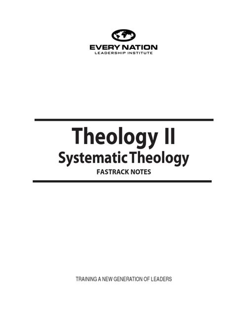 Theology Ii Notes Pdf Trinity Oneness Pentecostalism