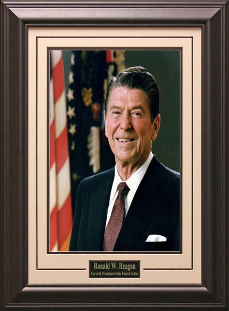 Ronald Reagan 40th President Of The Us Framed And