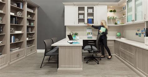 Home Office In Organized Interiors Showroom With Desk Uppers Lowers