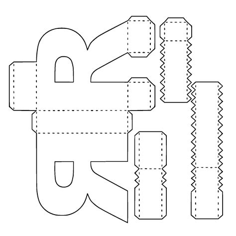 moldes de letras em 3d para imprimir e montar caixas letra molde de caixa imagens ampliadas