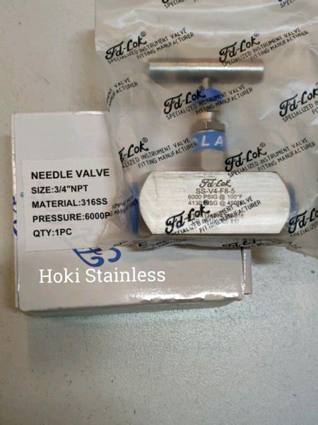 Jual Needle Valve Stainless Ss 316 Drat 075 Inch Npt 6000 Psi Di