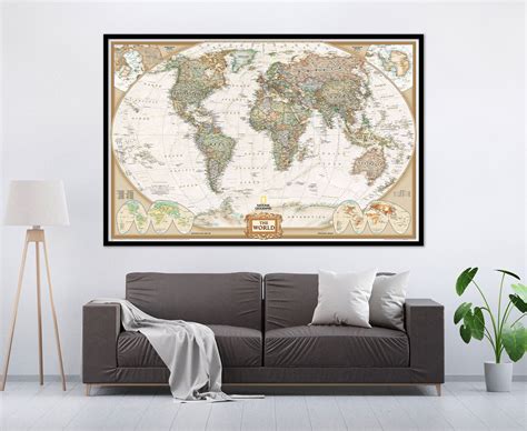 Buy Online Here Detailed 2021 Wall Map Of The World Poster Executive