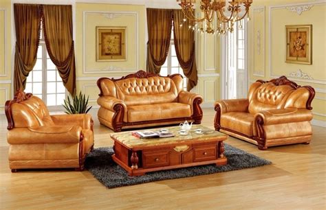 Luxury European Leather Sofa Set Living Room Sofa Made In China