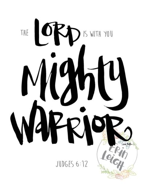 The Lord Is With You Mighty Warrior Judges 612 Boys Room Etsy