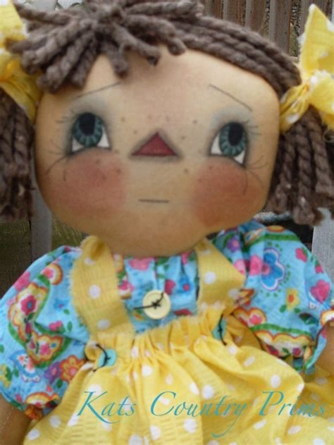 Primitive Raggedy Ann Doll Freckles Instant Download Pattern 115 Etsy