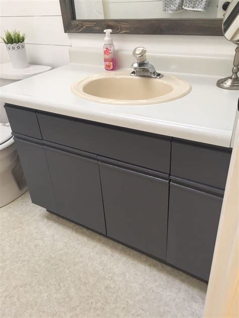 Take it apart if you. Bathroom Update + How to Paint Laminate Cabinets — The ...