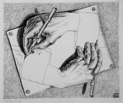 Eschers Drawing Hands By Femmefatale06 On Deviantart