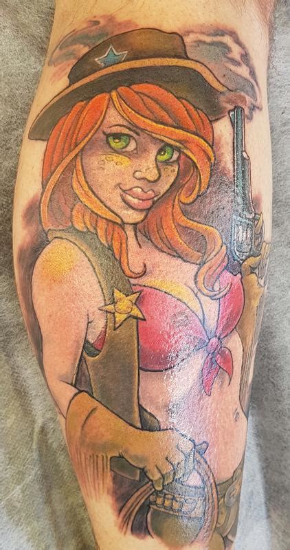 Sexy Cowgirl Pinup Tattoo By Steve Malley Tattoonow