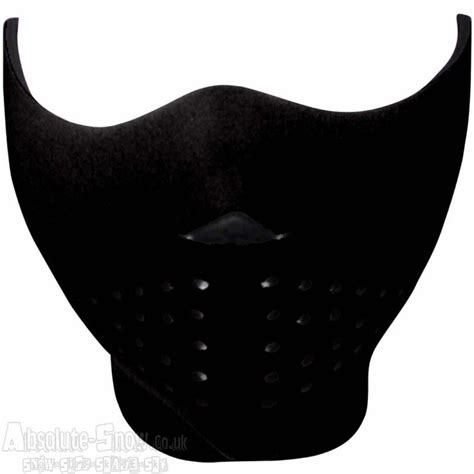 Manbi Neoprene Snowboardski Face Mask One Size Fits All Black