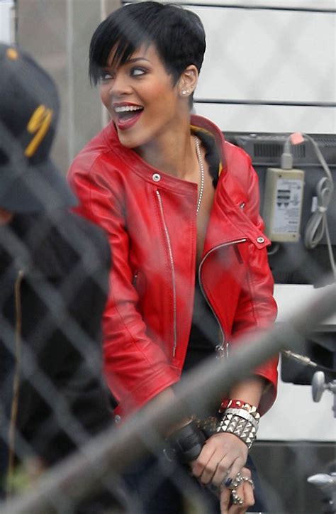 Rihanna was born robyn rihanna fenty on february 20, 1988 in st. Rihanna Red Real Cowhide Leather Jacket | Trendy Leather