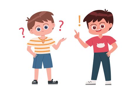 Confused Boy Ask And Answer Cartoon Vector 18877302 Vector Art At Vecteezy