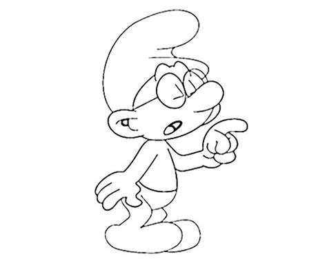 2 Clumsy Smurf Coloring Page