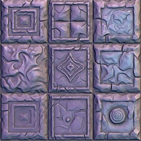 Premium Photo Purple Tiles With A Pattern Of Squares And A Flower