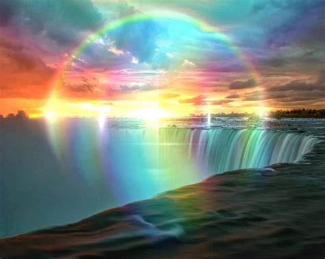 Pin By Rose Downs On Waterfalls Rainbow Sky Beautiful Nature