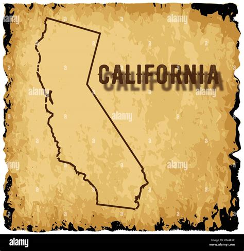 Alte Karte Der California Stock Vektorgrafik Alamy