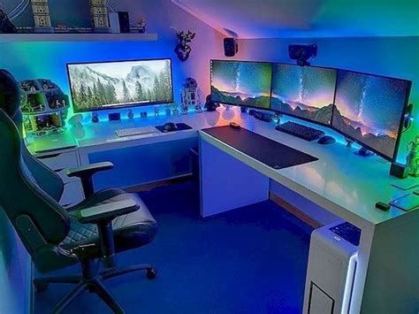 Can be purchased at stores like biglots these are just a few bedroom decoration ideas with minimalism. 45 Fantastic Computer Gaming Room Decor Ideas and Design ...